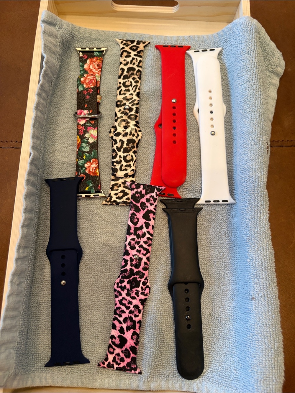 Amazon Watch Bands Set - Floral, Leopard Print, Red, White, Navy, Pink, Black